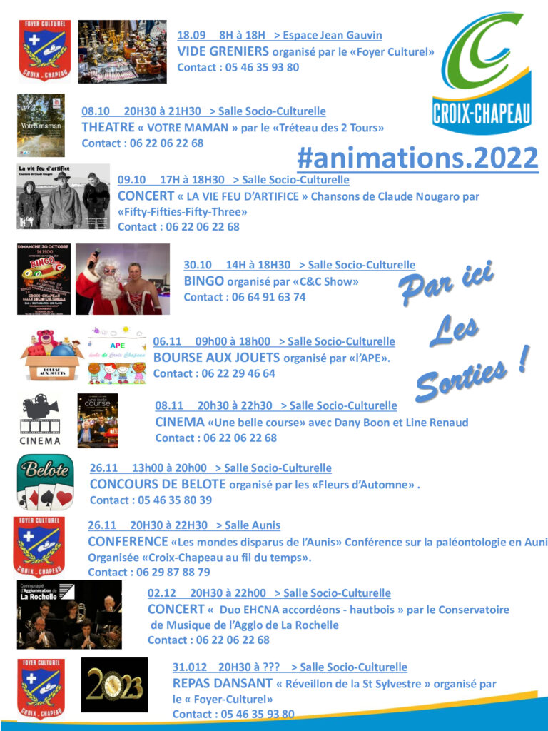 Programme animations 2022
