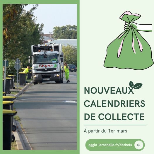 Nouveau calendrier de collecte des déchets