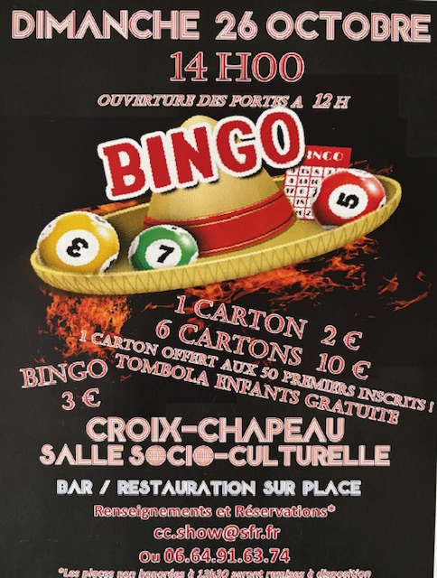 Bingo 26 octobre